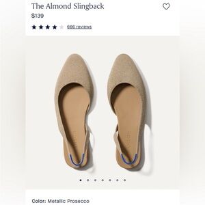 Rothy’s Almond Slingback, Size 9.5